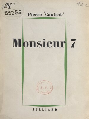 cover image of Monsieur 7